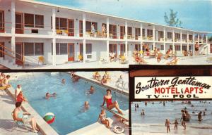 ST PETERSBURG, FL Florida  SOUTHERN GENTLEMAN MOTEL Pool 1964 Roadside Postcard