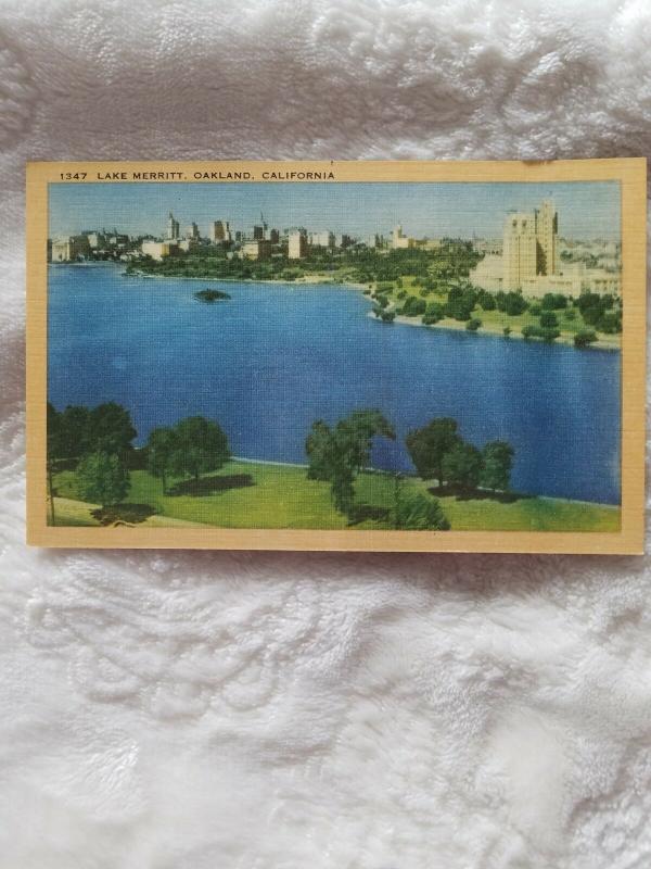 Antique Postcard, Lake Merritt, Oakland, California