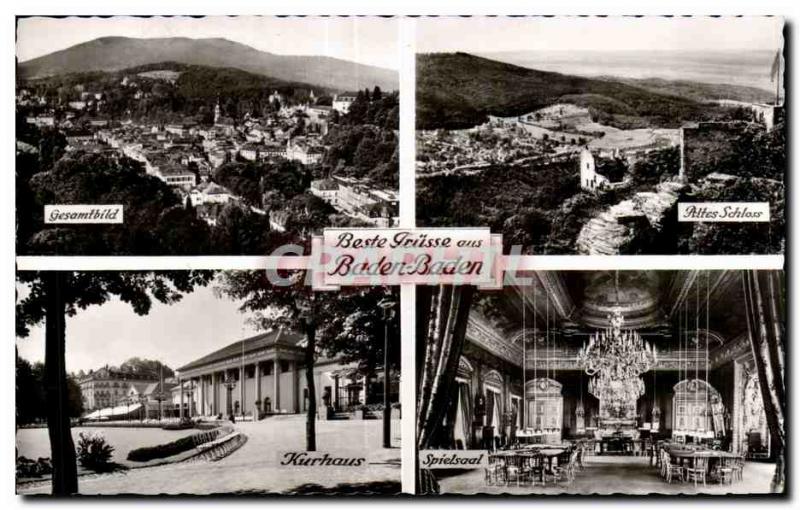 Old Postcard Beste aus Griisse Baden Baden