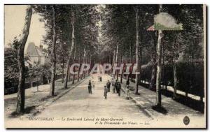 Old Postcard Montereau The montgermont Leboeuf boulevard and promenade of Noues