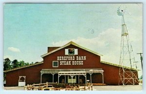 CHARLOTTE, North Carolina NC ~ Roadside HEREFORD BARN STEAK HOUSE 1975 Postcard