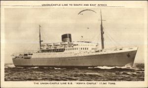 Union Castle Line Steamship SS Kenya Castle Old Postcard