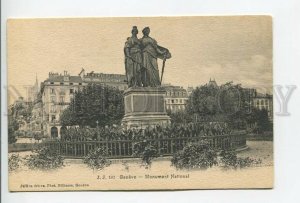 460897 Switzerland Geneva national monument hotel Paris Vintage postcard