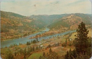 Canoe Camp Clearwater River Idaho ID Ahsahka Village c1970s Vintage Postcard H16