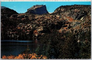 Colorado CO, Bear Lake and Hallett Peak, Rocky Mountain National Park, Postcard