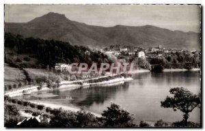 Old Postcard Hendaye's Peak Haya dominates the city