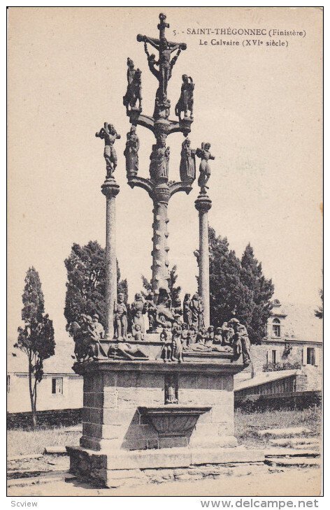 SAINT THEGONNEC, Finistere, France, 1900-1910's; Le Calvaire