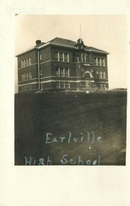 Earlville, High School, RPPC