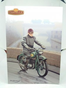 BSA Bantam British Motorcyle Vintage Advertising Postcard Castella Cigars