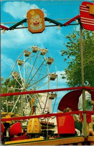 Ferris Wheel Tilt A Whirl Forest Park Highlands Amusement Park St Louis Postcard