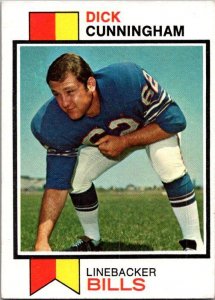 1973 Topps Football Card Dick Cunningham Buffalo Bills sk2452