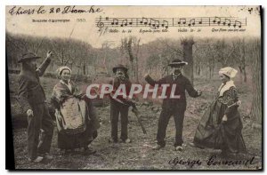 Old Postcard Folklore Auvergne The bourree