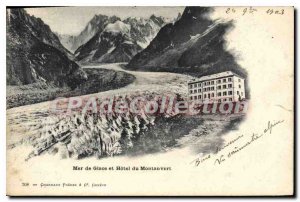 Postcard Old Sea Of Ice And Hotel Du Montanvert