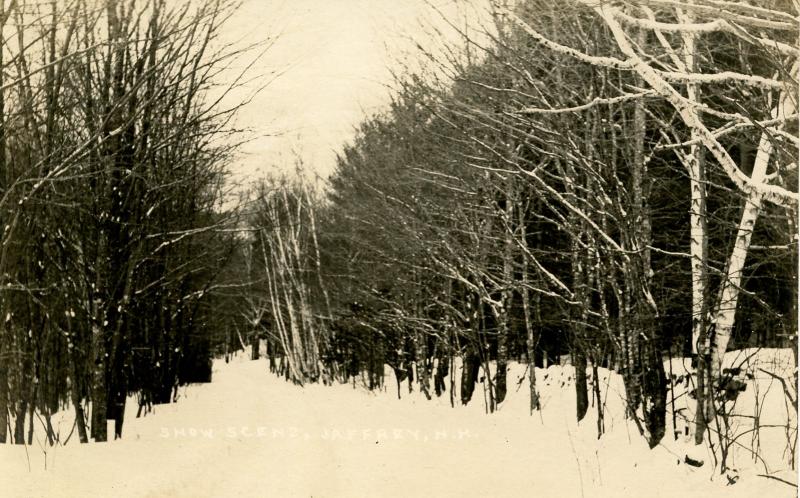 NH - Jaffrey. Snow Scene.    *RPPC