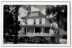 Daytona Beach Florida FL Postcard Buckhalter House Exterior Scene c1960's Trees