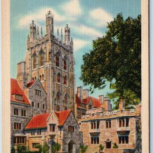 c1940s New Haven, CT Yale University Wrexham Tower Harkness Memorial Campus A210