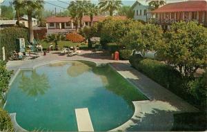 El Rancho Motor Hotel roadside Phoenix Arizona 1950s Postcard 2738 Pool