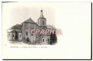 Old Postcard Poitiers L & # 39Eglise Saint Hilaire