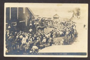 RPPC PEKIN ILLINOIS H.A PETERS SALE FARM AUCTION VINTAGE REAL PHOTO POSTCARD