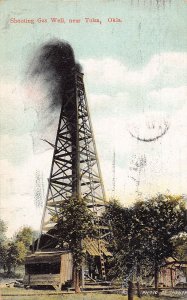J86/ Tulsa Oklahoma Postcard c1910 Shooting Gas Well Derrick  231