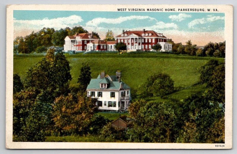 Parkersburg WV Masonic Home West Virginia Postcard D33