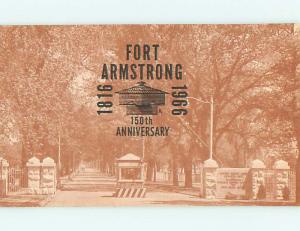 Unused 1966 FORT ARMSTRONG 150TH ANNIVERSARY Rock Island Illinois IL t5484@