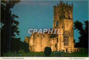 Postcard Modern Christchurch Priory Illuminated