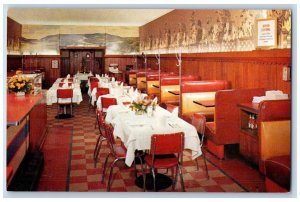 Warren Pennsylvania Postcard The Blue And White Restaurant Interior Scene c1960s