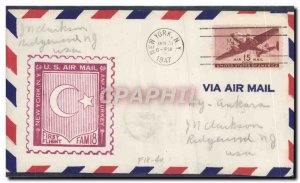 Letter US 1st flight New York Ankara January 31, 1947
