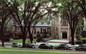 ITHACA, NY New York CORNELL UNIVERSITY~Willard Straight Hall  50's CARS Postcard