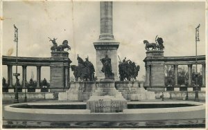 Hungary Budapest Millenium Monument and tomb of unknown soldier early postcard