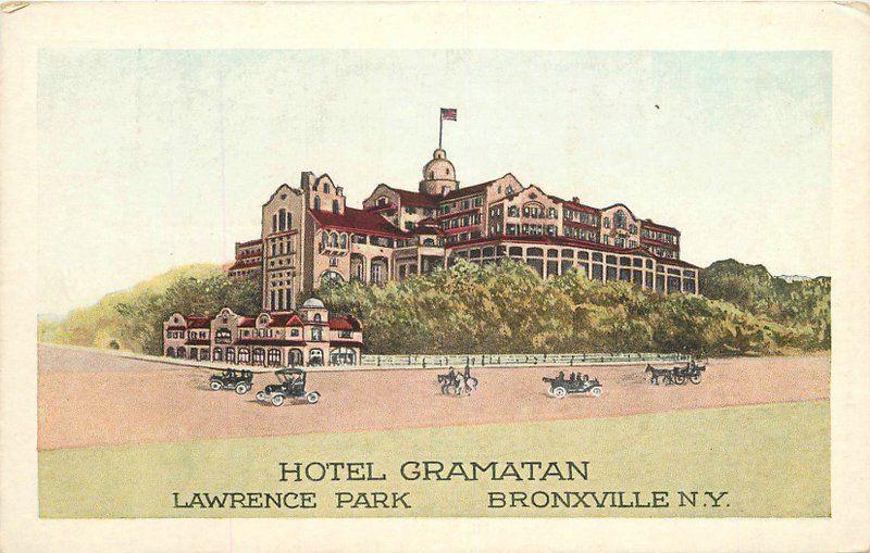 Autos Bronxville New York C-1910 Lawrence Park Hotel Gramatan Elliott postcard