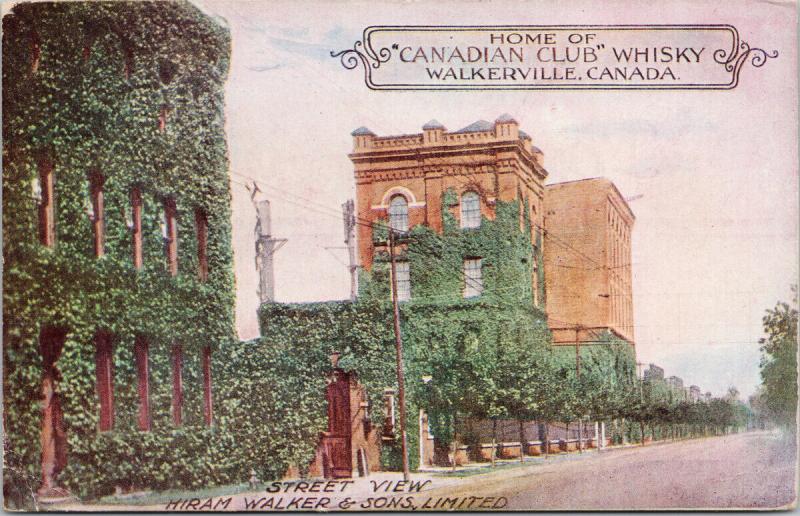  Hiram Walker AD Walkerville Ontario ON CC Canadian Club Whiskey Postcard E43