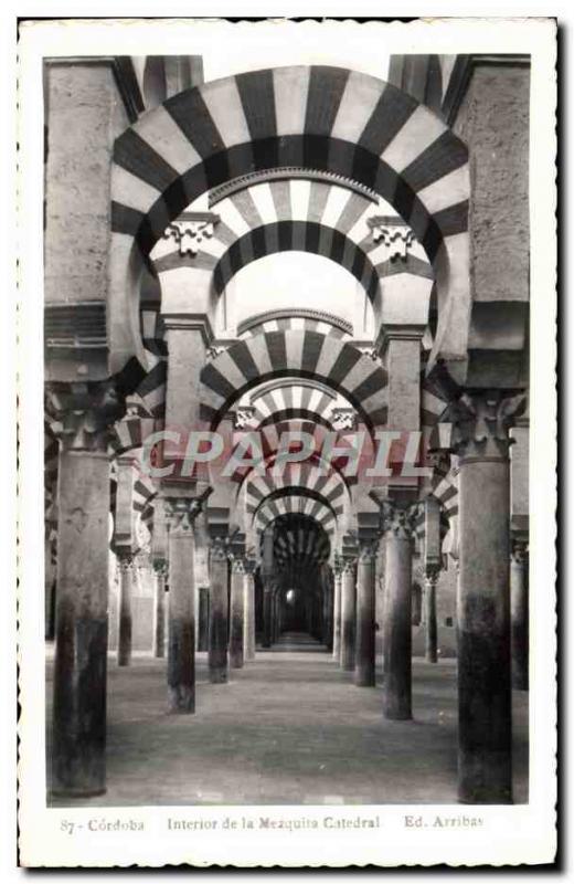 Postcard Modern Interior Cordoba Mezquita Catedral De La