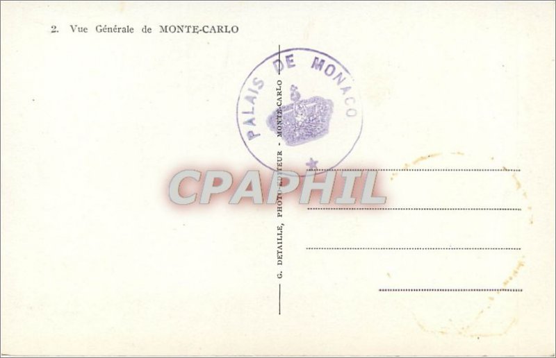 Modern Postcard View g�n�rale MONTE CARLO