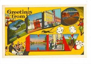 LP52    Large Letter, letters, postcard, Reno, Nevada,