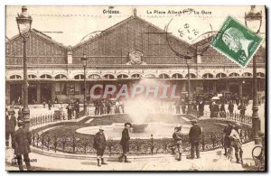 Old Postcard Orleans Place Albert 1er station