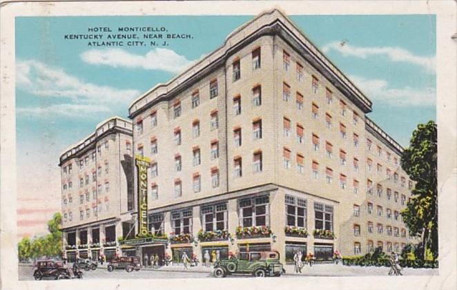 New Jersey Atlantic City Hotel Monticello 1929