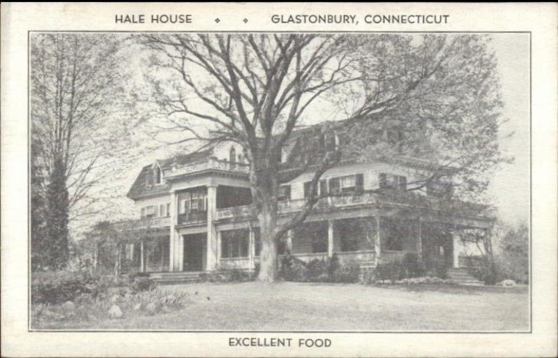 Glastonbury CT Hale House Restaurant Postcard