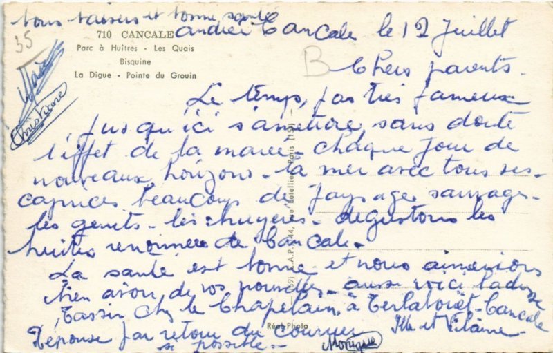 CPA Cancale souvenir (1236402)