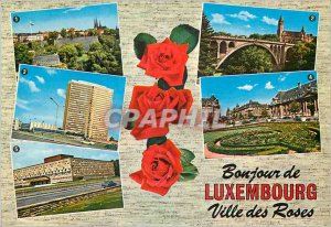 Postcard Modern Luxembourg City of Roses