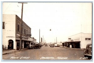 1943 Main Street Hardware Store Western Union Palmetto FL RPPC Photo Postcard 