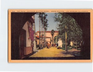 Postcard The Patio Union Station Los Angeles California USA