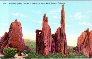 Cathedral Spires Garden of the Gods Pikes Peak Region Colorado Postcard