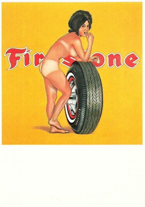 Miss Firestone by Mel Ramos Nude Pop Art Pinup Postcard