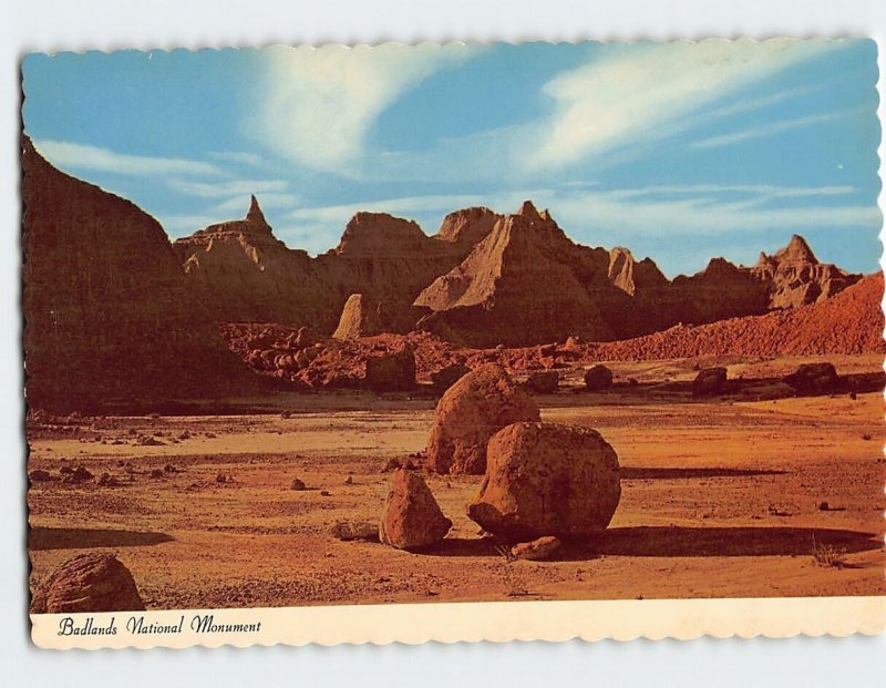 Postcard Badlands National Monument South Dakota USA