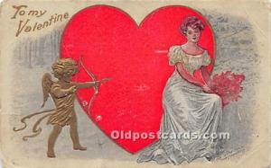 Valentines Day Post Cards Old Vintage Antique Postcards Unused