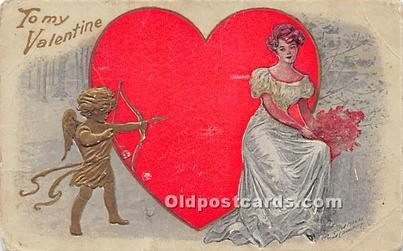 Valentines Day Post Cards Old Vintage Antique Postcards Unused