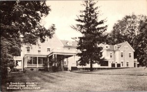 Simsbury House, Hopmeadow Street Simsbury CT Vintage Postcard N68