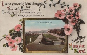 Greetings From Herne Bay My Little Souvenir Kent RPC Old Postcard